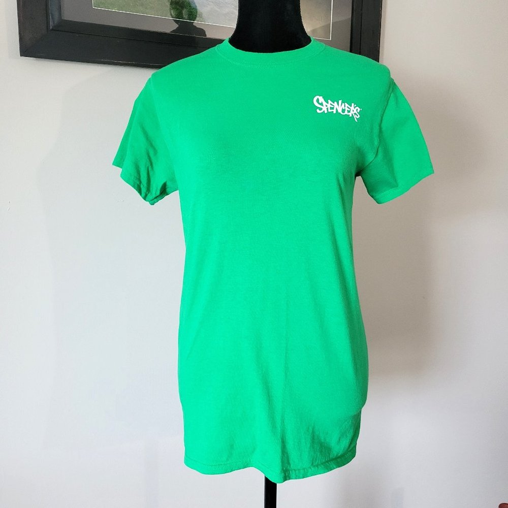 3/$10 Bundle Unisex Size S Small Green Spencer's Lucky AF T-Shirt Gildan